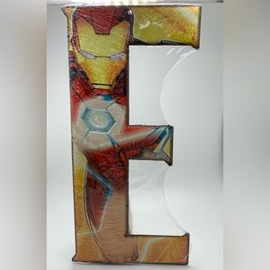 NWT Metal Ironman Printed Letter 'E'